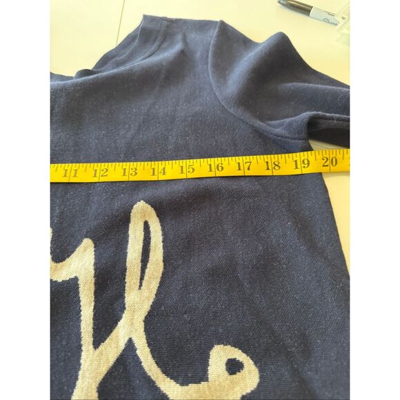 NEW Nic+Zoe Navy French Terry “Style Doesn’t Stop” Tunic Sweater/Top Sz M Preppy - Picture 9 of 13